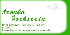 aranka hochstein business card